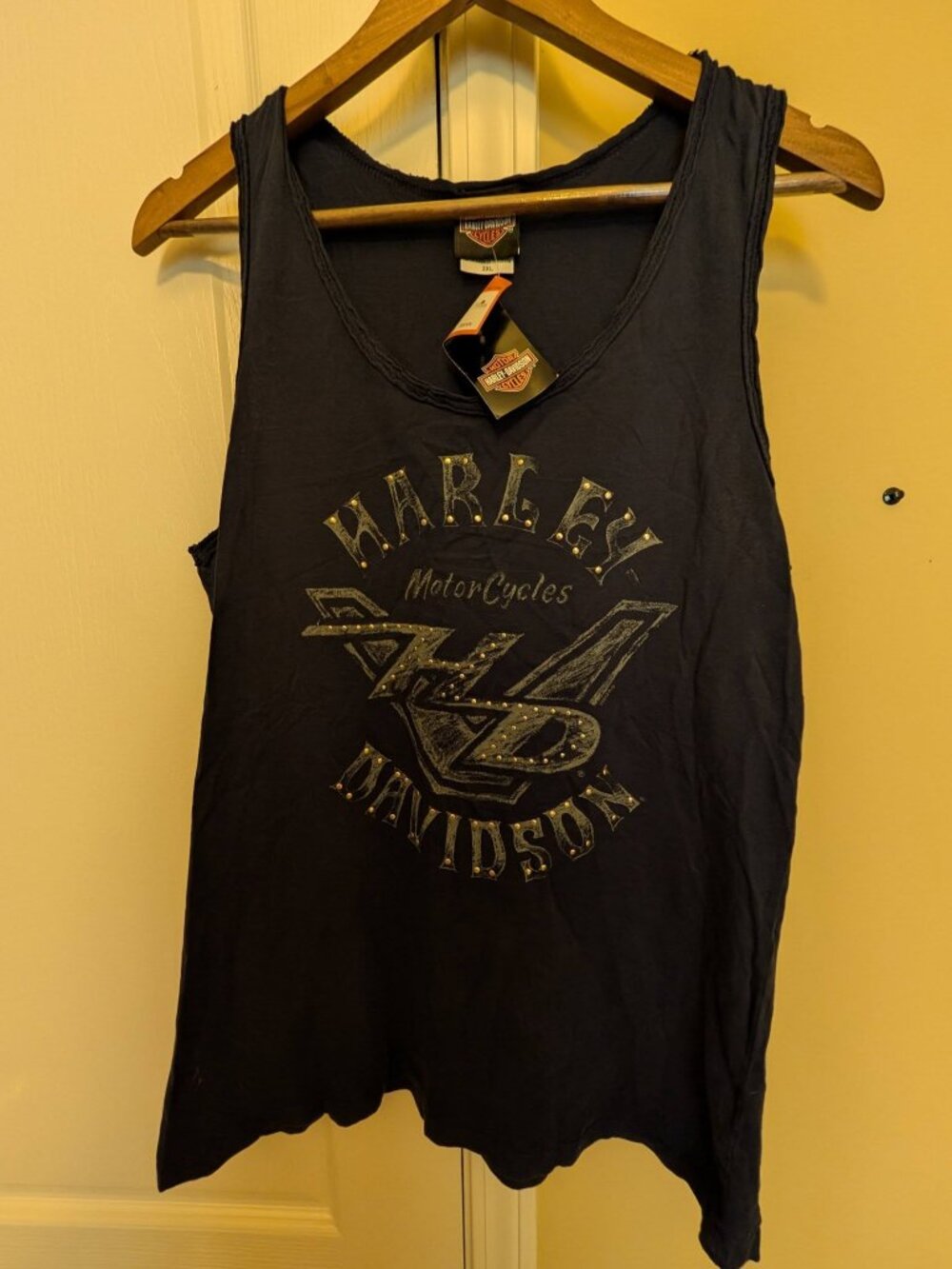 NWT Harley-Davidson Women's Teal Ribbed Studded Racerback Tank Top - 2XL